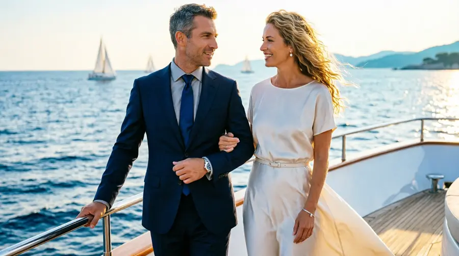 Couple sur yacht
